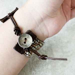 Chan Luu Jewelry - Chan Luu White Mother of Pearl Mix Cuff Bracelet Chan Luu Jewelry - Chan Luu White Mother of Pearl Mix Cuff Bracelet